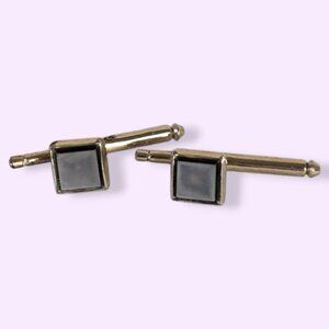 Pair of Vintage Square MOP Button Studs